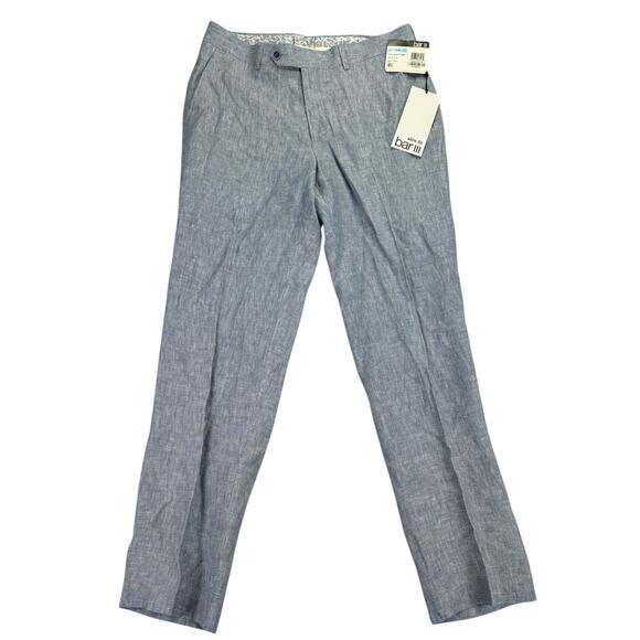 Bar III Mens Slim Fit 100% Linen Suit Pants Blue 31x30 - Picture 1 of 4